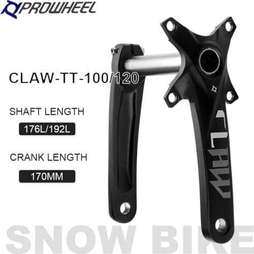 PROWHEEL Snow Bike Crankset 104BCD 170mm BB100/120mm Fat Bike Crank Arm Bottom Bracket BB Crank Arms for Bicycle