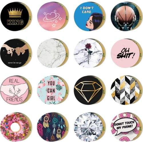 Ultra-thin Pattern Disk Phone Stand Magnet Metal Plate Car Phone Holder Metal Plate Iron Sheets for Magnetic Car Phone Holder