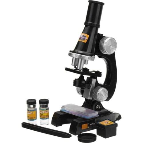 Microscope Kit Lab Led 100X/200X/450X Homeschool Science Educational Toy Gift Refined Biological Microscope For Kid Child