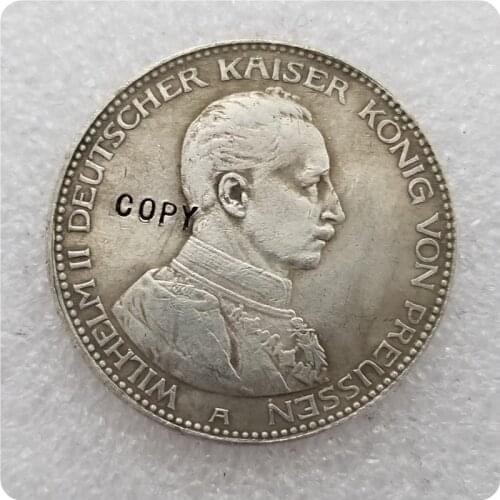 German States 1914 Prussia 5 Mark Silver COPY commemorative coins-replica coins medal coins collectibles