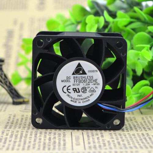 Brand new original 6038 FFB0612EHE 12V 1.2A double ball bearing 6CM large air volume violent cooling fan