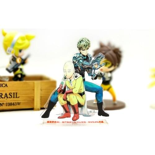 Love Thank You ONE PUNCH MAN Saitama Genos acrylic stand figure model plate holder cake topper anime cool