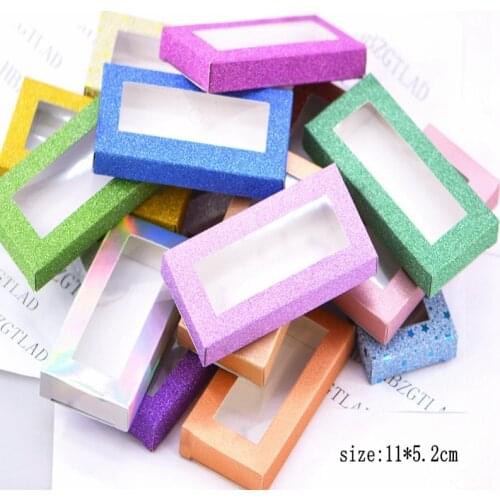 Wholesale10set 50pcs Packing box for eyelash blank eyelashes package Multicolor paper box Eyelashes DIYflash packing box makeup