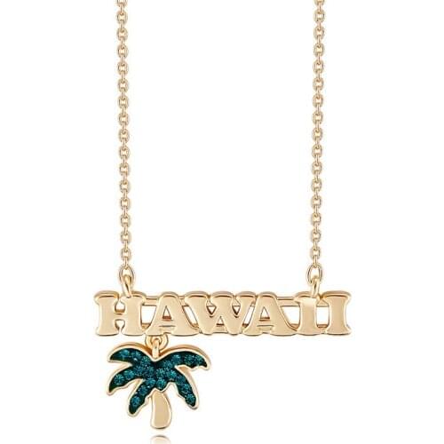Necklace ladies Hawaii Hawaii coconut tree pendant necklace Fashion exquisite jewelry gift necklace