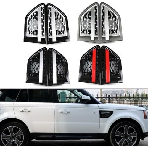 2Pcs Car Front Side Fender Air Vent Grille Grill For Land Rover Range Rover Sport L320 2010 2011 2012 2013 ABS Plastic