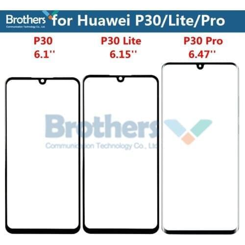 For Huawei P30 P30 Lite P30 Pro Front Outer Glass Lens Touch Screen Glass ELE-L09 ELE-L29 MAR-L01A MAR-L21A MAR-LX1M Replacement