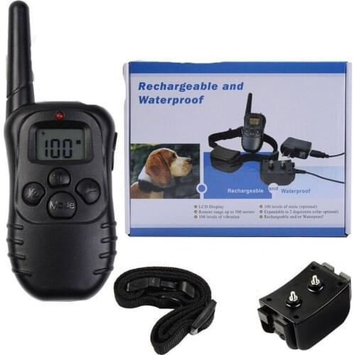 998DR Rechargeable Electronic Pet Dog Training Collar With Blue Screen Digital Display for Dog 300m Remote Stop Barking Collars
