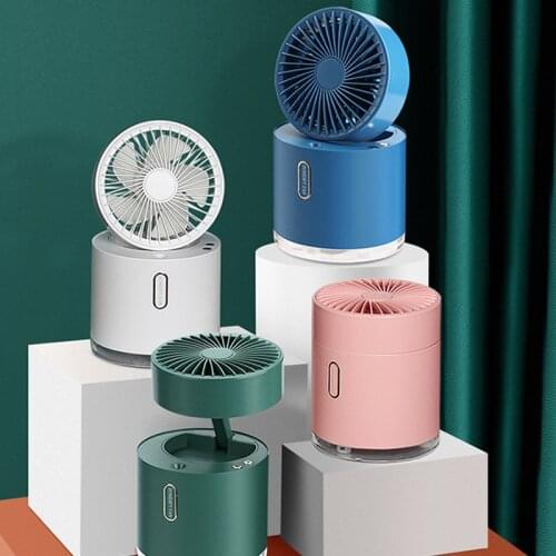 Humidifier Fan Portable Water Spray Mist Fan Electric USB Rechargeable Handheld Bamboo Gift Mini Fan Air Conditioner for Outdoor