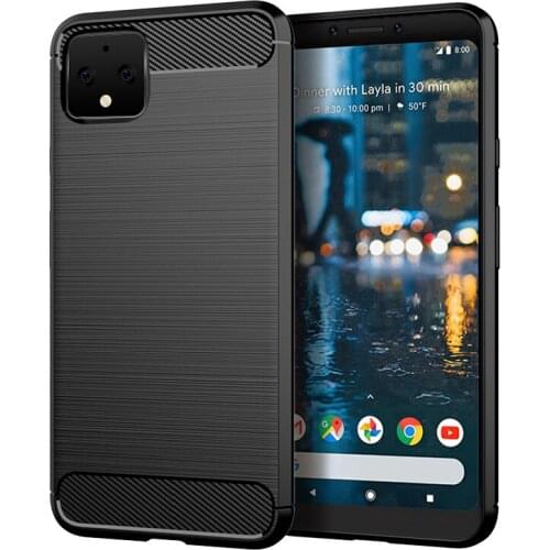 For Google Pixel 4 XL Case Shockproof Brushed Carbon Fiber Soft Bumper Case Cover for Google 4 4XL Phone Cases