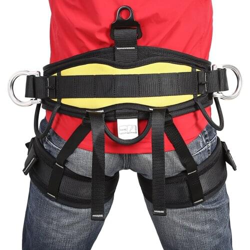 Professional Safety Half Body Harness for Rock Climbing Mountainneering Abseiling Tree Aborist Rappelling Equipment Seat Belt