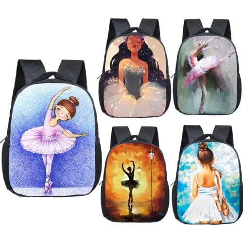Cartoon Ballet Dancing Girl Backpack Children School Bags Kids Kindergarten Bag Girls Backpack Baby Mini Toddler Bags Bookbag