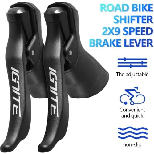 SENSAH 1 Pair Road Bike Shifter 2x9 Speed Shifter Dual Control Lever Roadbike Shifter Lever Derailleur Compatible