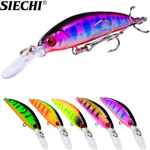 SIECHI 5pcs/Lot 6g 7cm Tungsten weight system Top fishing lures minnow crank wobbler quality fishing tackle hooks for fishing