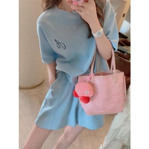Loose Casual Sports Suits Women New Summer Short Sleeve Tshirt+Shorts Korean Style Fashion Female Sets