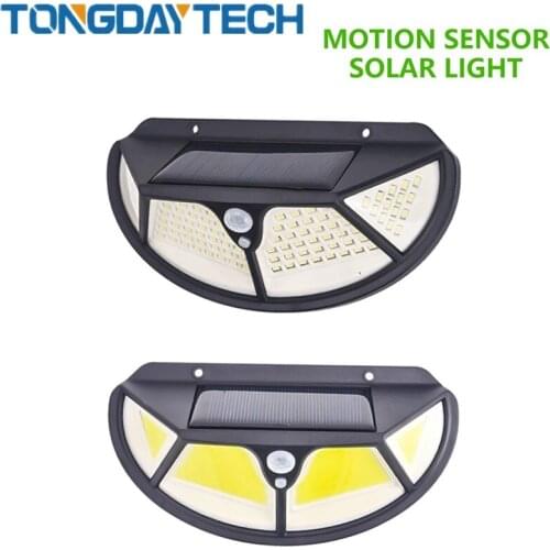 Tongdaytech LED Solar Light Outdoor Solar Lamp Powered Sunlight Waterproof PIR Motion Sensor Wall Light For Garden Decoration
