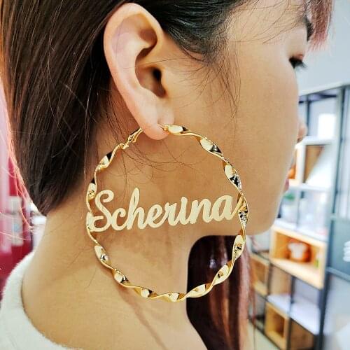 Twist hoop earrings Big Rings