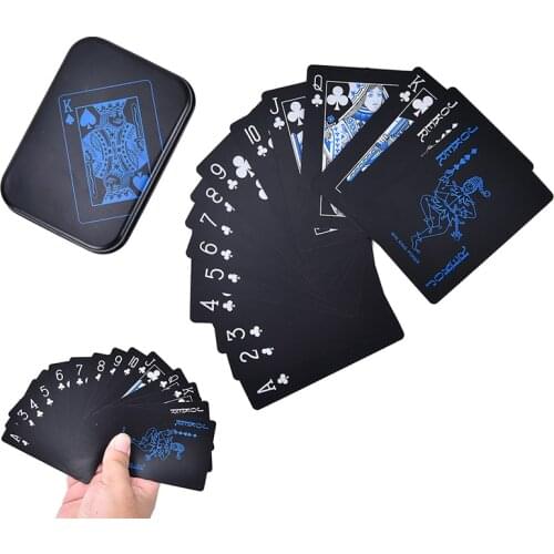 Waterproof HOT! Black Playing Cards Creative Gift Durable Poker Quality Plastic PVC Poker