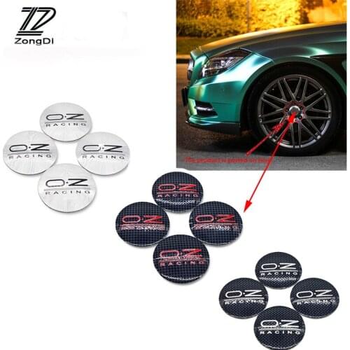 ZD 4X Car Styling O.Z Tire Wheel Center Hub Cap Cover Stickers For VW Passat B5 B6 Polo Golf 4 5 Chevrolet Cruze Lada Granta RAM