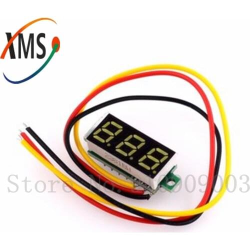 2pcs 0.28 inch ultra small red digital DC digital voltmeter display adjustable head triplet battery voltmeter DC0-100V