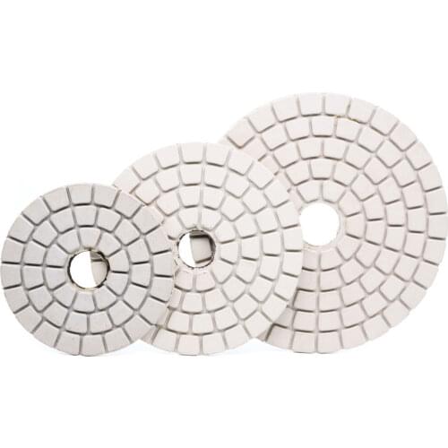 2pcs Diamond Buff Polishing Pad Granite Marble Stone Buffing Disc Premium White Wet Diamond Polish Wheel Abrasive Tool 3"/4"/5"
