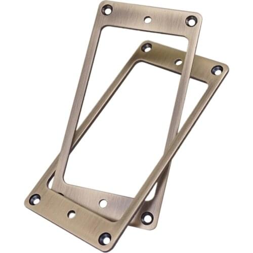 2Pcs Humbucker Pickup Frame, Mounting Ring Cover Frame for Electric Guitar, Br Metal