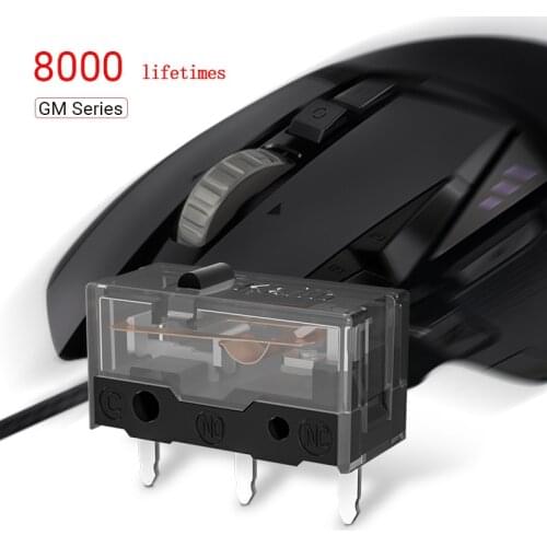 4PCS Kailh GM8.0 micro switch gaming mouse Micro Switch 3 Pin black dot used on computer mice left right button kailh gm Black