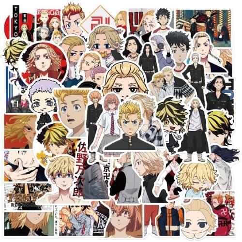 500 Pcs/lot Anime Tokyo Avenger Stickers Toy Manga for Laptop Case Car Motorcycle Skateboard Luggage F4 Sticker Toy Gift