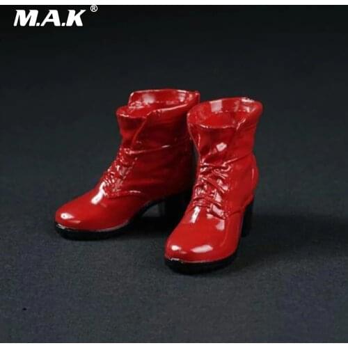 AS014 1/6 Female High Heels Red Boots Scarlet Witch Shoes Models Red Fit 12'' Figures