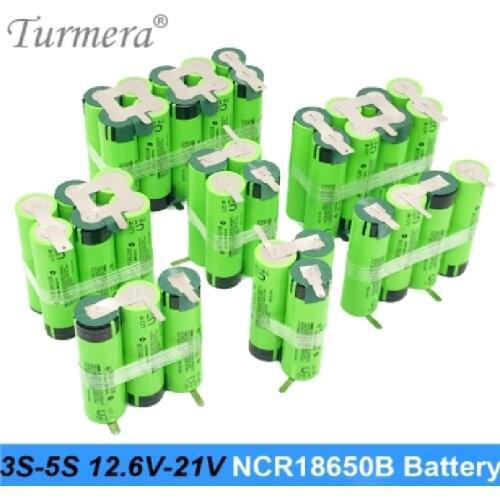 Battery NCR18650B 3400mAh 6800mAh 3S 10.8V 4S 14.4V 5S 18V 18650 3400mAh for 12V 16.8V 21V Screwdriver Battery Customize Turmera