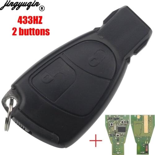 Jingyuqin 5X 433Mhz 2/3 Button Car key shell case Remote Control Key Case Fit For Mercedes Benz replacement fob case