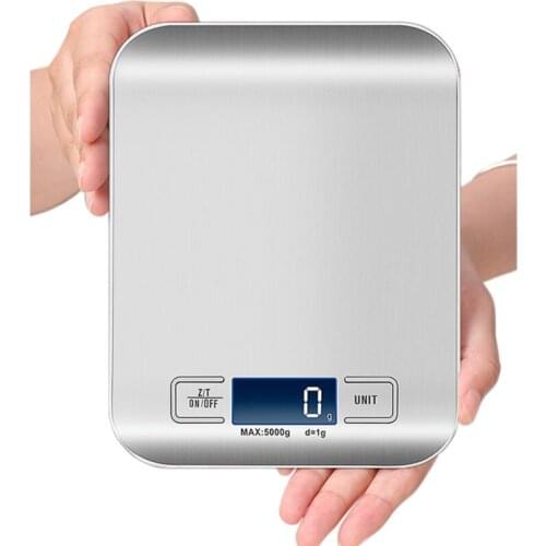 Digital kitchen Scales 5kg 10kg/1g Stainless Steel LCD Electronic Food Diet Postal Balance Measure Tools weight Libra