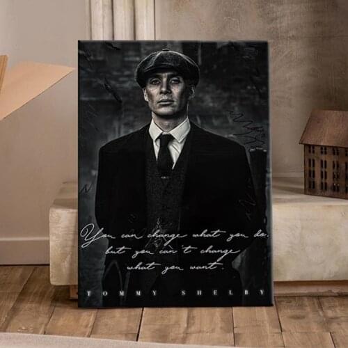Classic Movie Art Wall Picture Peaky Blinders Tommy Shelby Poster Canvas Painting Living Room Home Wall Decoration Cuadros