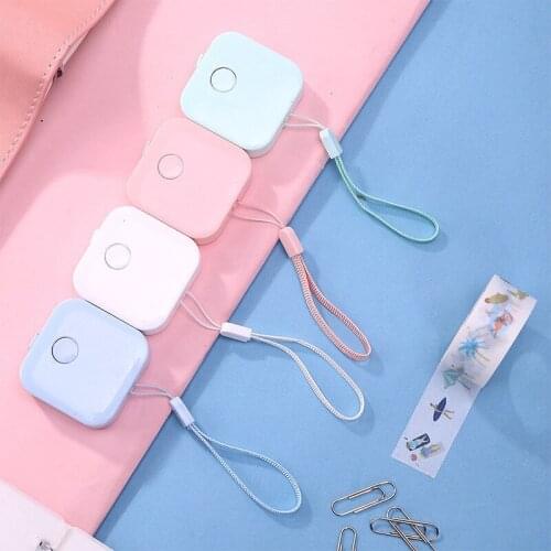 1 Pc Lovely Delicate Tape Measure Candy Color Leather Ruler Box Portable Fashion Design School Supply