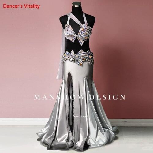 Belly Dance Set Female New Sexy Senior Bra Performance Clothes Oriental Dancing High-end Custom Elegant Fishtail Skirt Suit