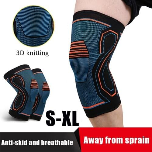 1PC Compression Knee Brace Workout Knee Support For Joint Pain Relief Running Biking Basketball Knitted Knee Sleeve For Adult