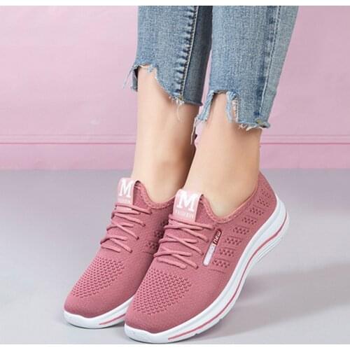 Ladies Shoes Fashion Platform Flat Lace Up Comfortable Lightweight Outdoor Running Sport Shoes Sneakers Walking Vulcanize Shoes