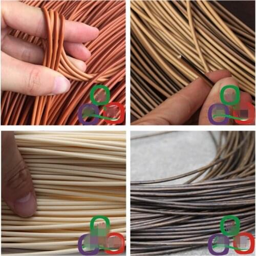 500G 3mm diameter coffee imitation round synthetic rattan weaving raw material plastic rattan for knit and repair chair table