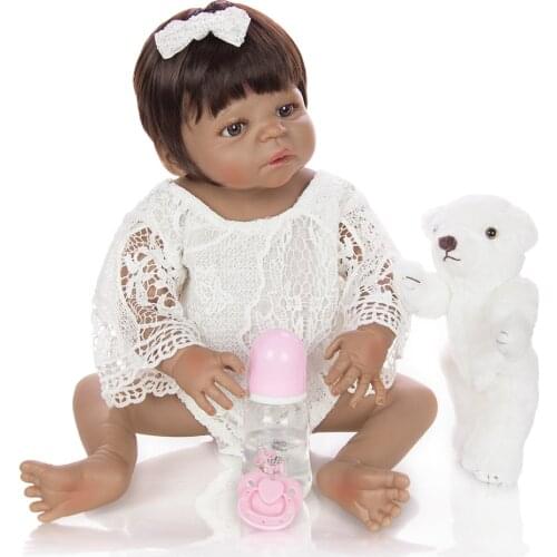 L.o.L Doll Surprise For Girls full silicone vinyl reborn baby black Doll Toy For Children gift Bebe Reborn Menina