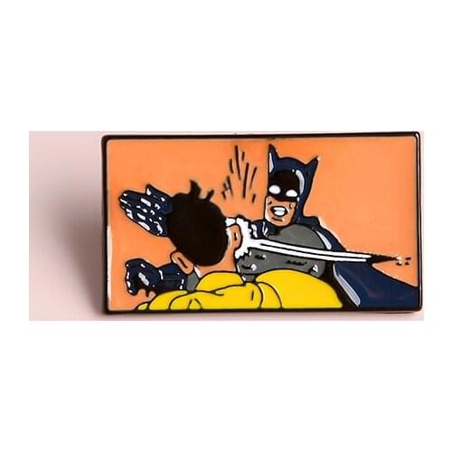 Hot Comic Metal Enamel Brooch Bat Mask Hero Badge Pin Clothing Backpack Trendy Movie Jewelry Accessories Gift for Friends