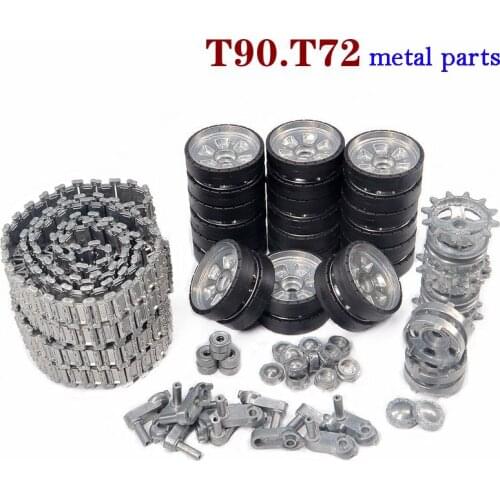 Metal Track/Wheels/Steering Rocker Upgrade Parts for Henglong T90/T72 RC Tank Model 3938/3939