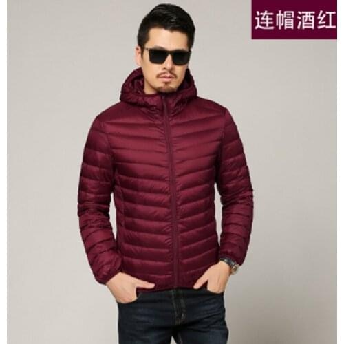 Men White Duck Down Jacket 2020 New Portable Hooded Down Coat Ultralight Men Winter Coat Warm Thermal Down Parkas 4XL 5XL 6XL