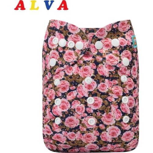 New Arrival! Alvababy 1pc Reusable Cloth Diaper Adjustable Baby Nappies with 1pc Reusable Insert