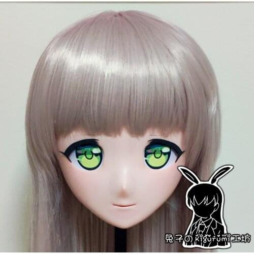 RB1232)Customize Handmade Crossdress Full Head Female/Girl Resin Japanese Cartoon Character Animego Cosplay Kigurumi Mask