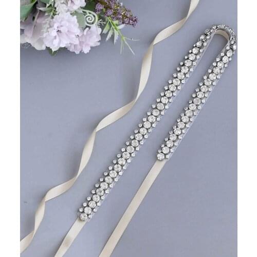 S42 Thin Waist Bridal Belt Wedding Belts Bridesmaid Dress Accessories Bride Belts Women Prom Evening Dresses Sash Waistband