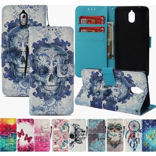 Luxury 3D Patterned PU Leather Wallet Phone Case Cover on sFor Nokia 7.1 3.1 6 2018 5.1 2.1 7 Plus Cards Holder Stand Phone Capa