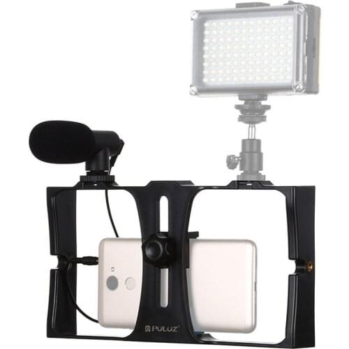 2 in 1 Live Broadcast Camera Handheld Camera Bracket Mobile Phone Recording Video Shooting Live Rabbit Cage with Microphone