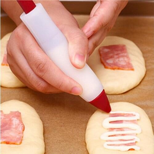 Silicone Chocolate Pen Baking Tool Food Grade Cake Decorating Tools DIY Graffiti Pen Squeezing Cream Gun Kitchen Accessories