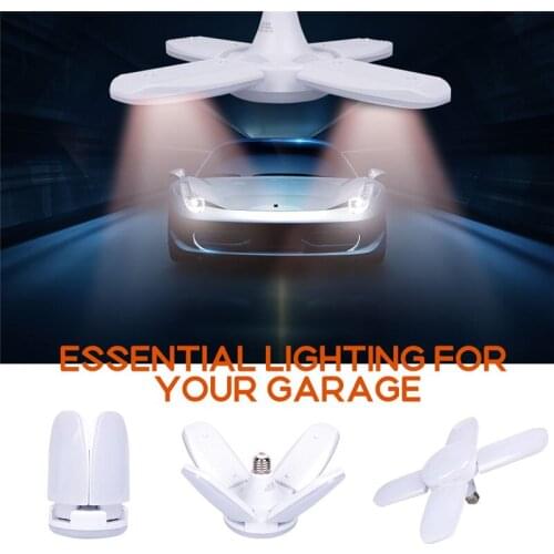 60W Foldable Fan Blade LED Pendant Lights No Flicker B22 E27 LED Bulb 220V 360 Degrees Angle Adjustable Branch Ceiling Lamp