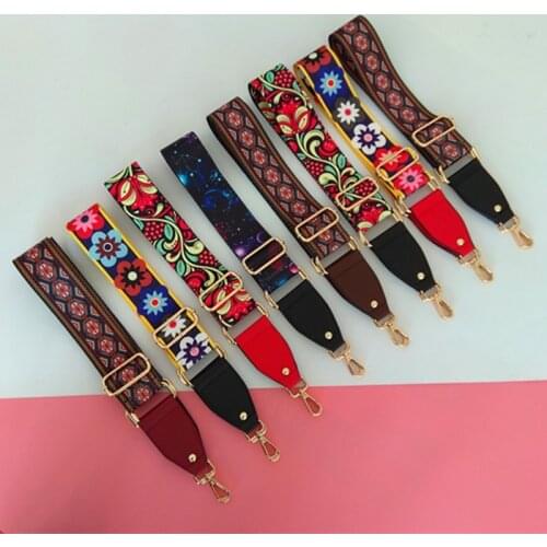 New Colorful Bags Accessories Bag Belt Adjustable Shoulder Diagonal Crossbody Bag Straps Ethnic Style Long Shoulder Accessories