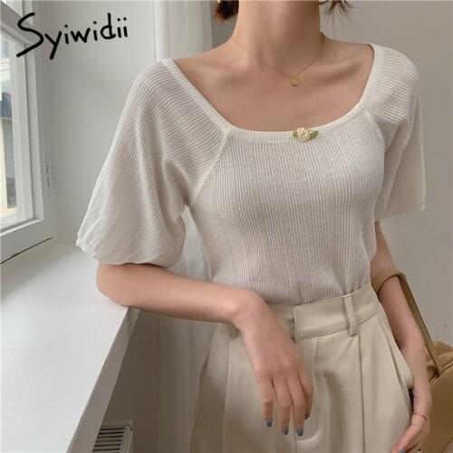 Трикотажные блузки Syiwidii China At AliExpress